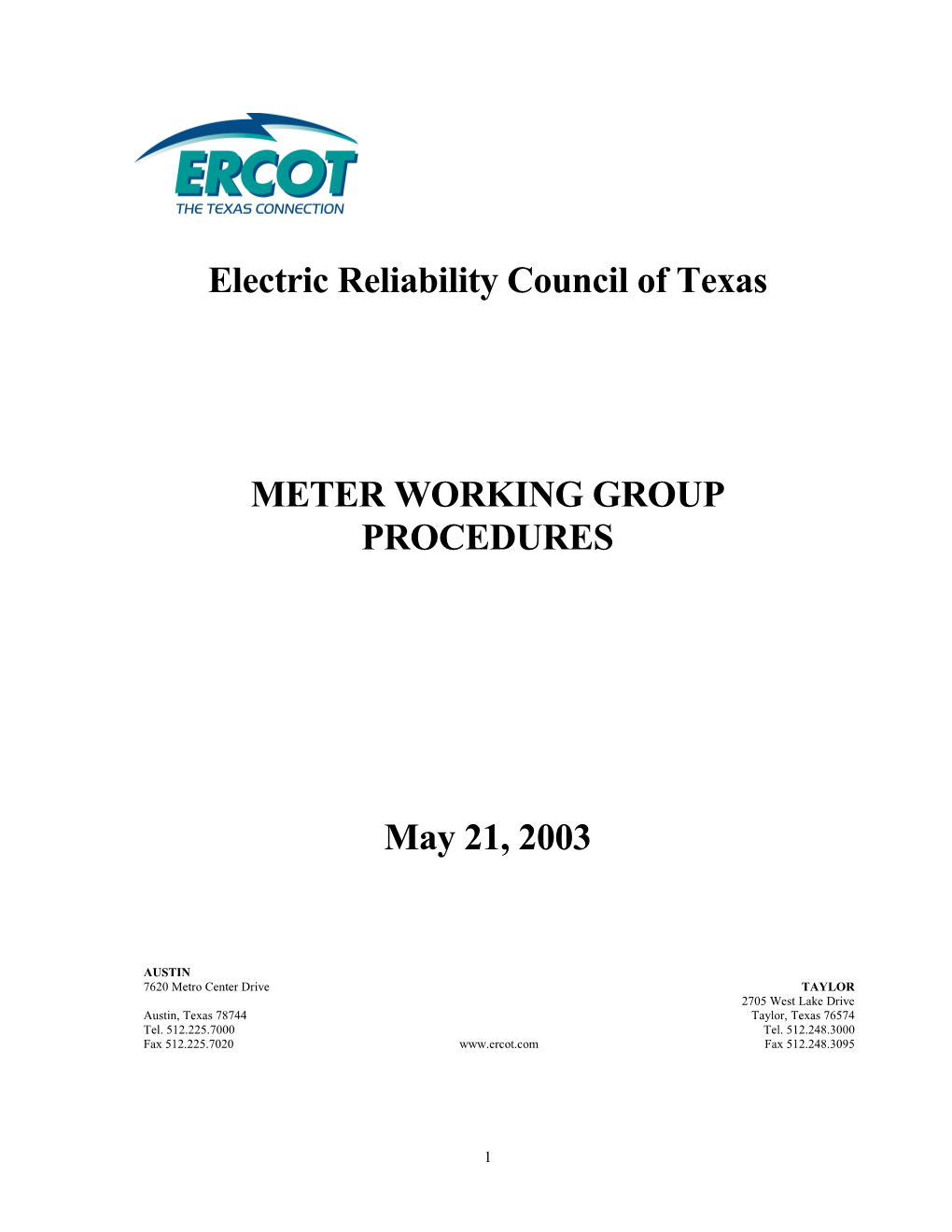 Electric Reliability Council of Texas