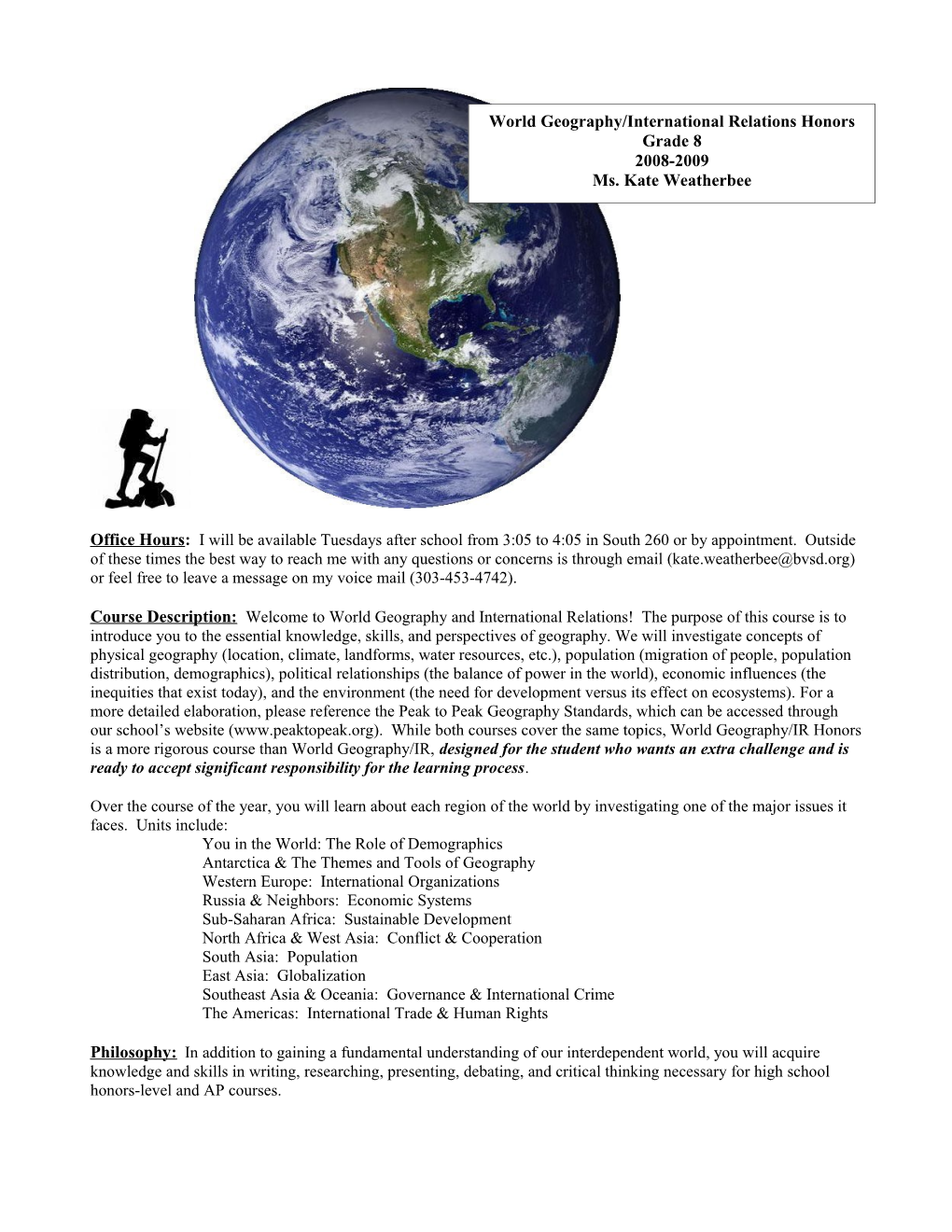 World Geography/International Relations