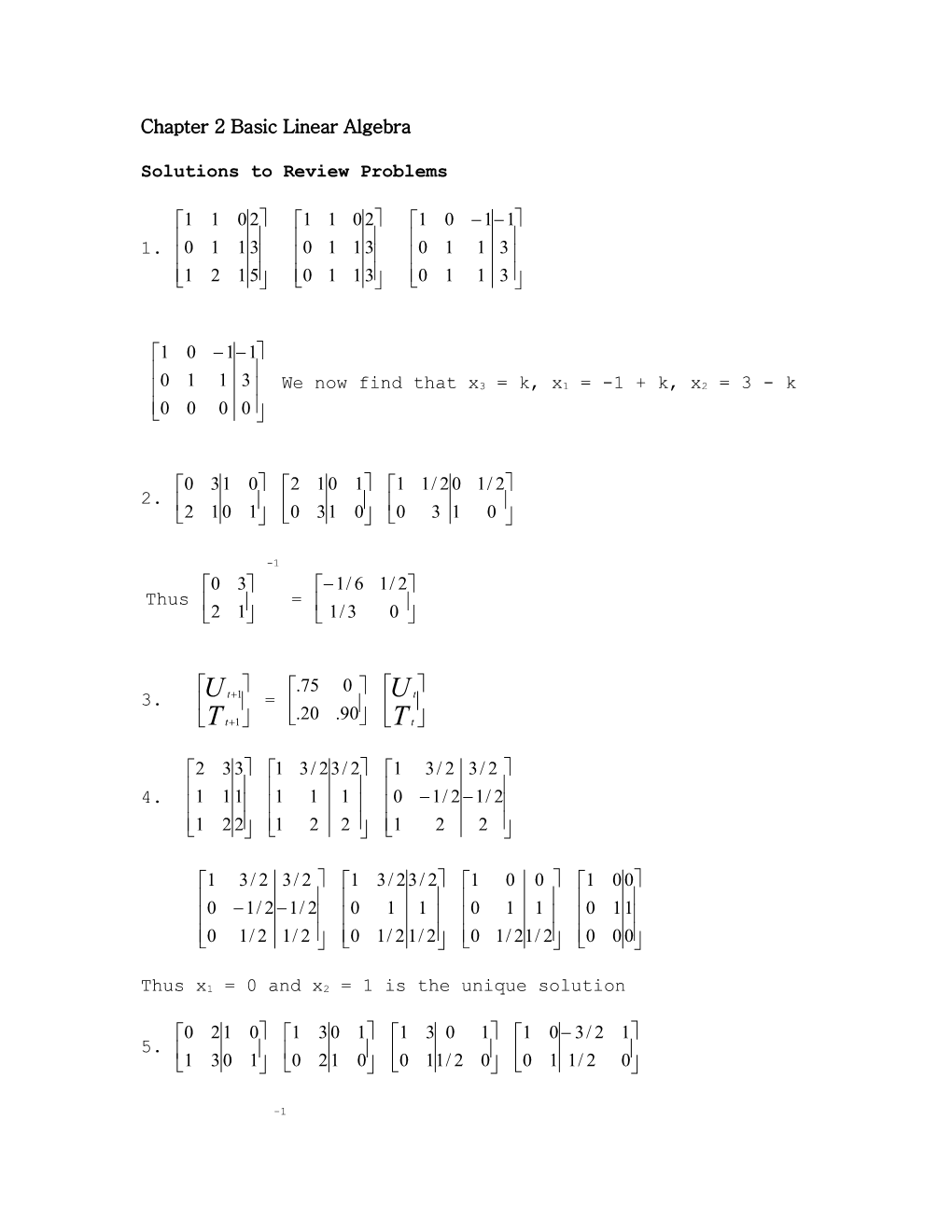 Chapter 2 Basic Linear Algebra