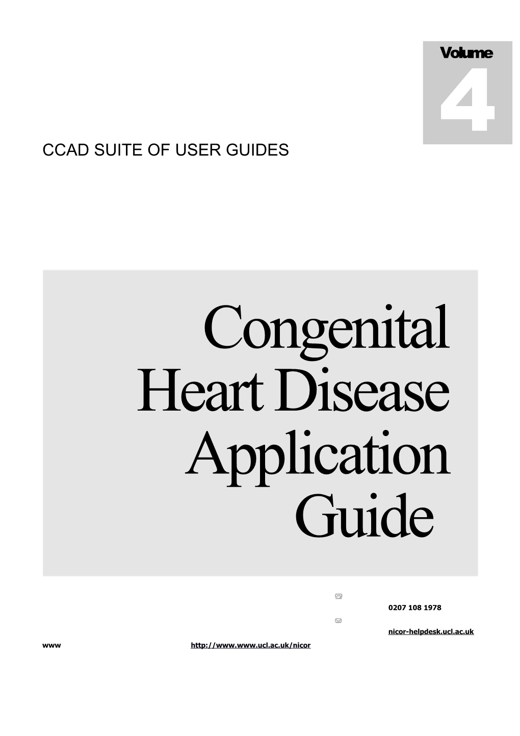 4 Congenital HEART DISEASE Application Guide