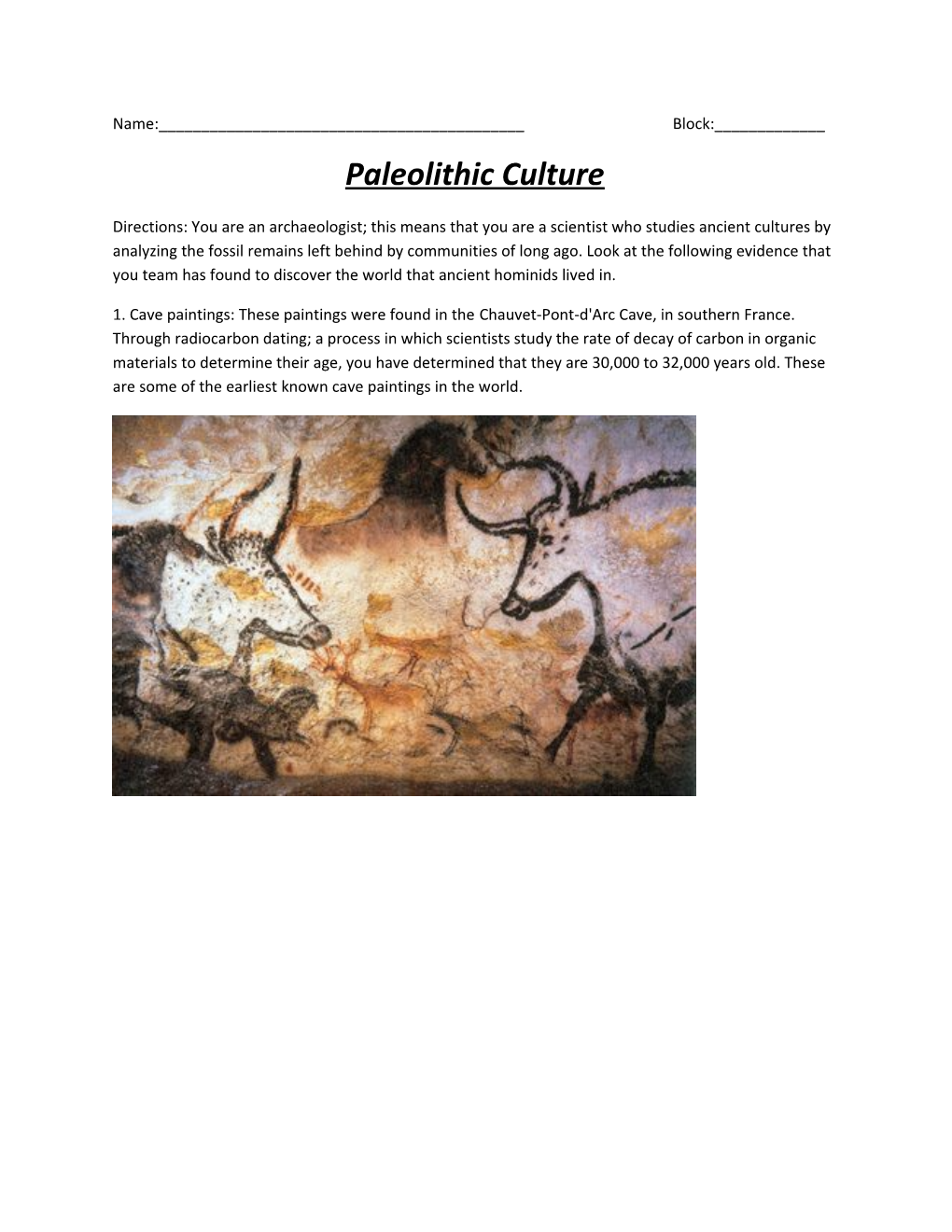 Paleolithic Culture