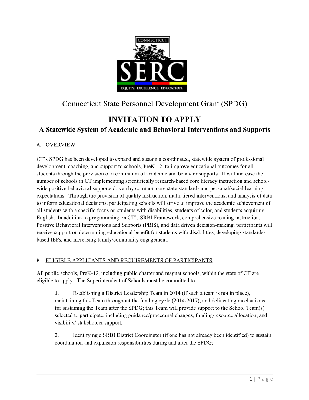 Connecticut State Personnel Development Grant (SPDG)