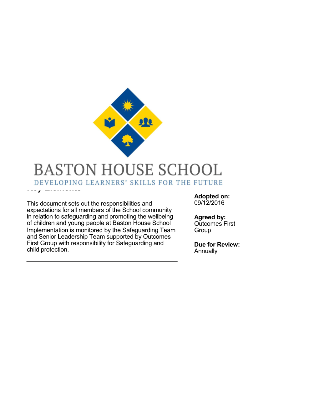 Safeguarding at Baston House School Is a Team Informed Approach