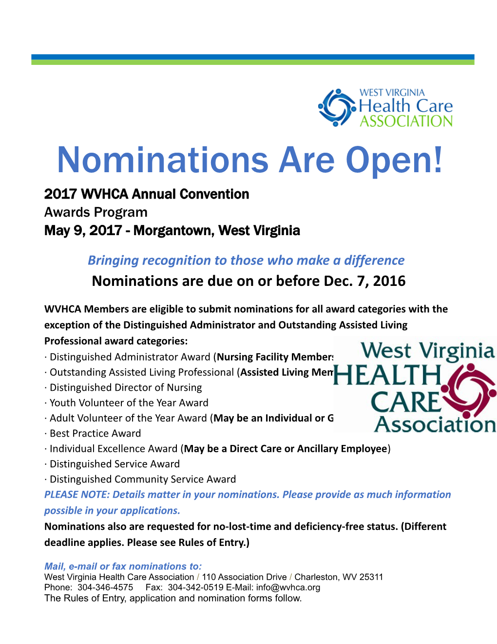 2017 WVHCA Annual Convention