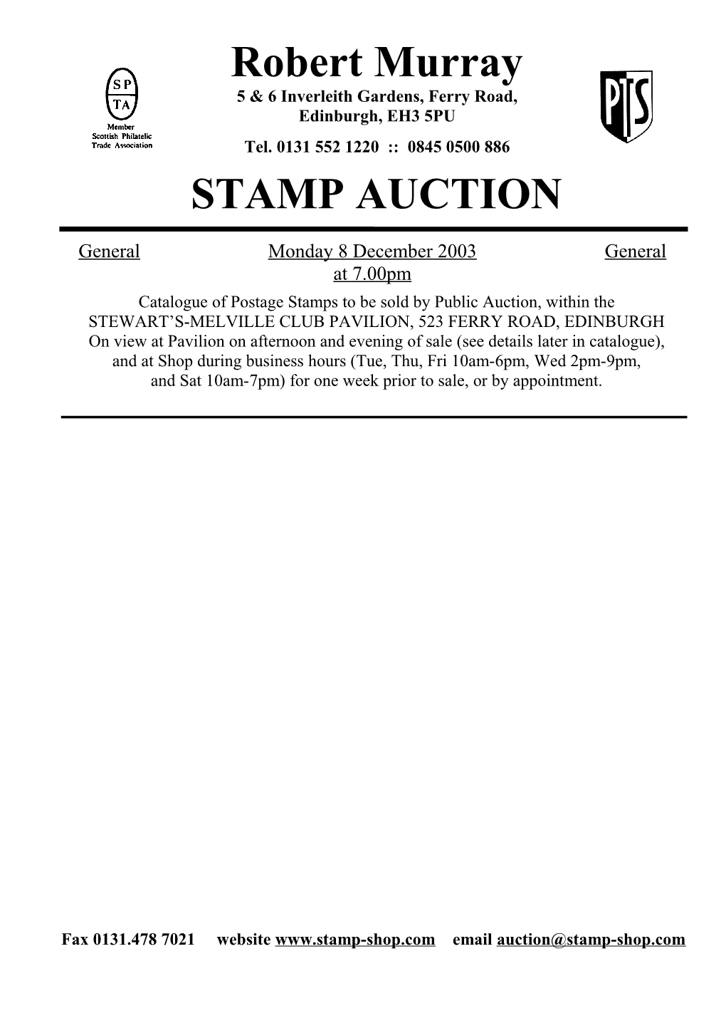 Robert Murray Stamp Auction s3