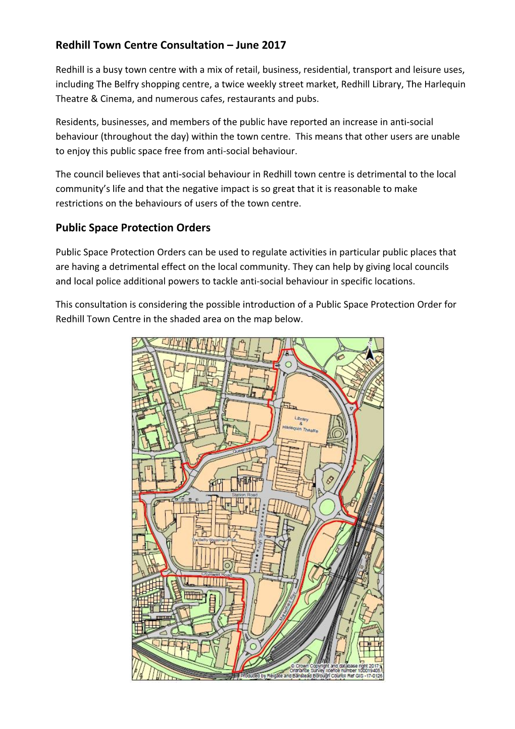 Redhill Town Centre Consultation June 2017