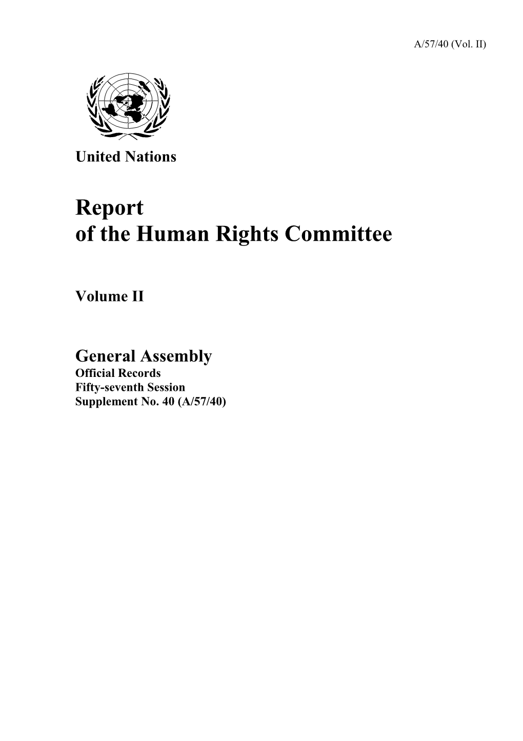 Of the Human Rights Committee