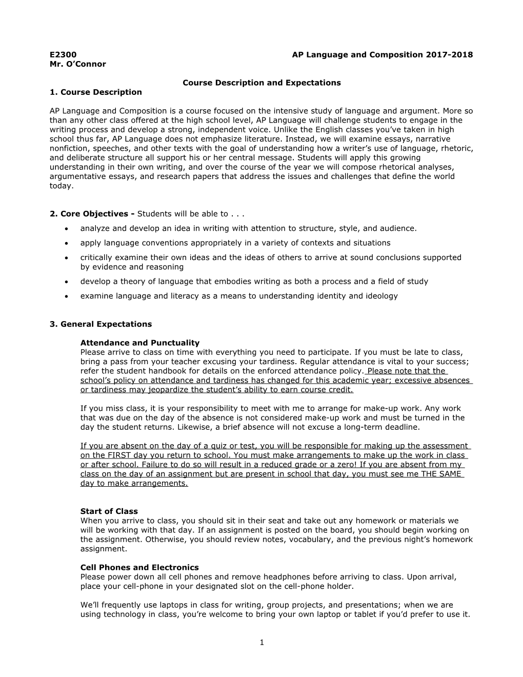E2300 AP Language and Composition 2017-2018