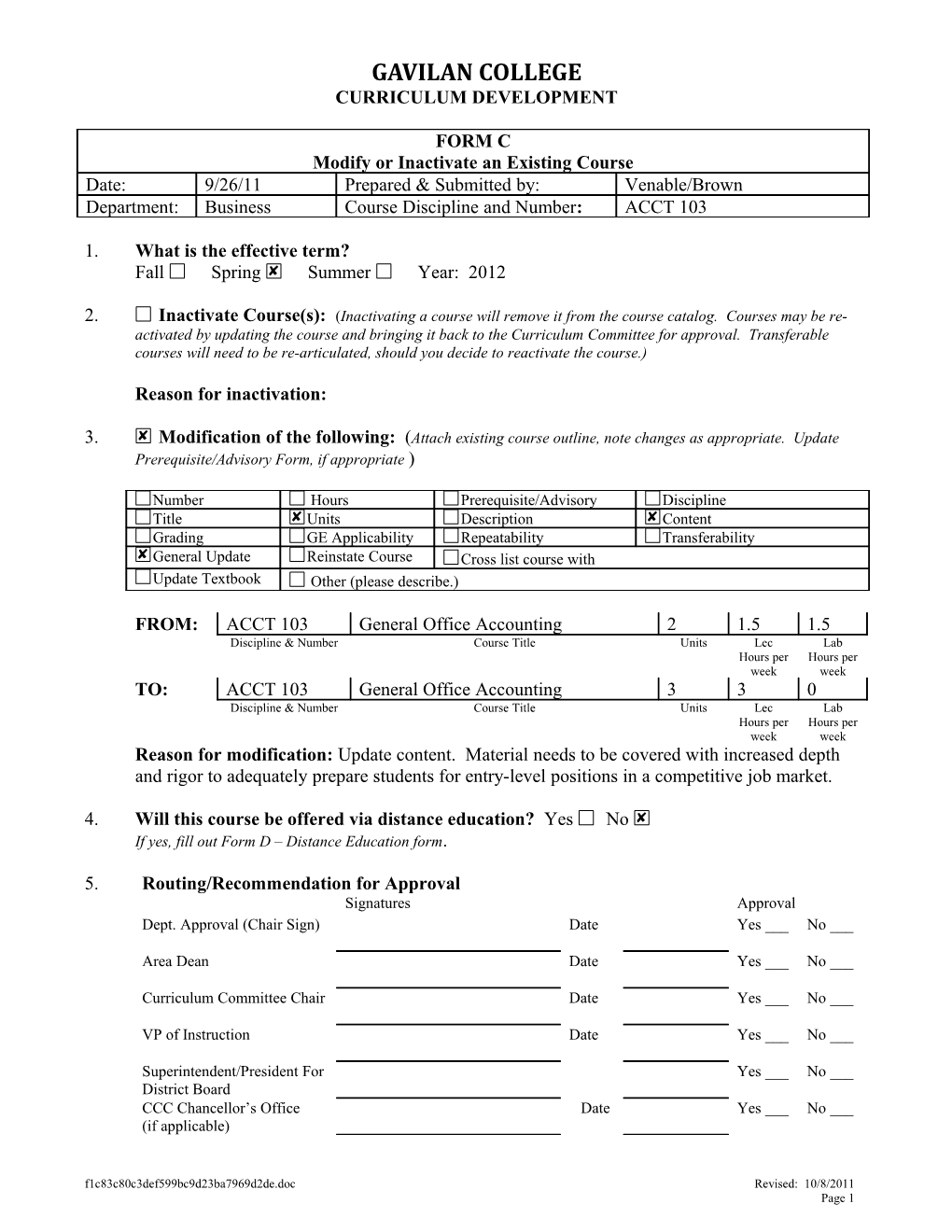 Course Discipline and s24