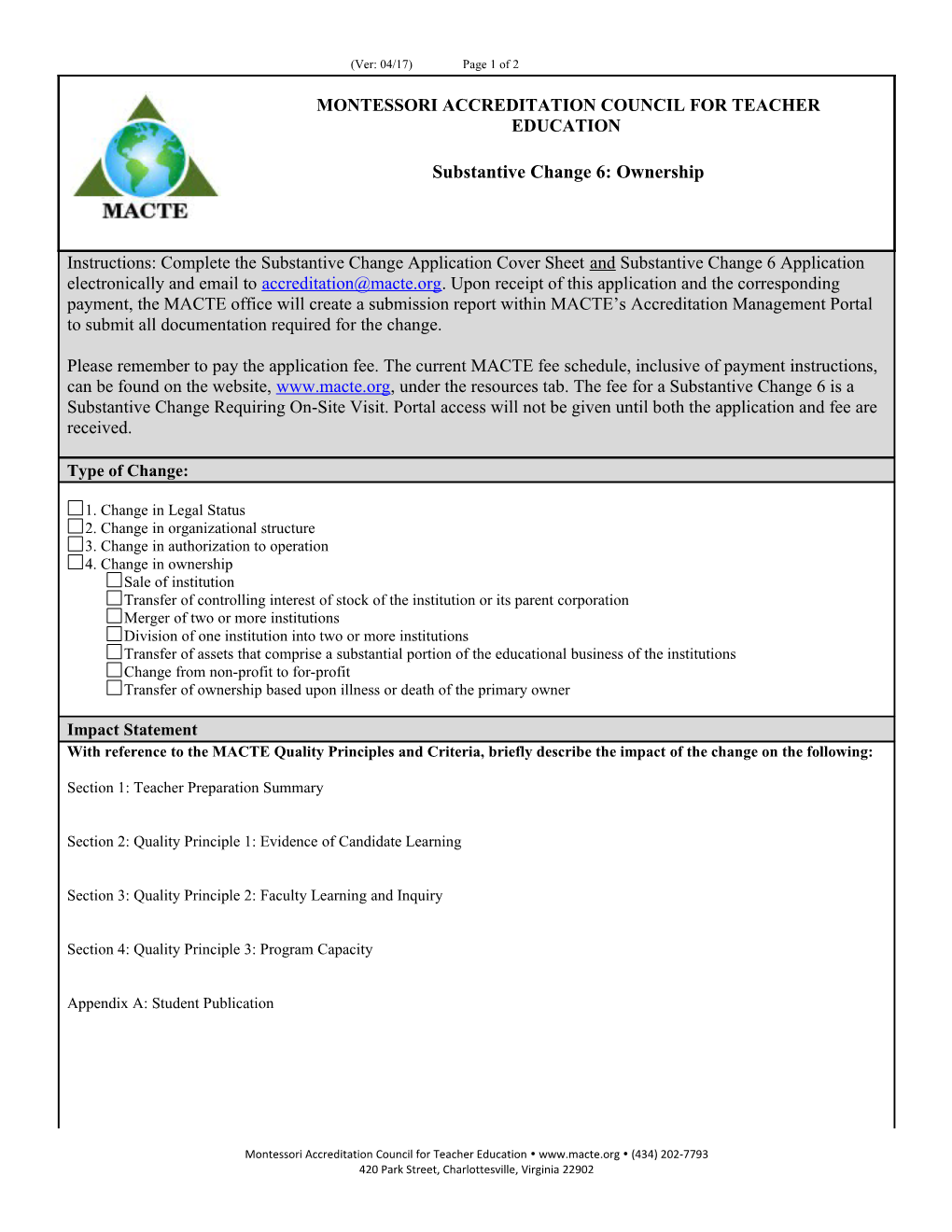 Montessori Accreditation Council for Teacher Education (434) 202-7793