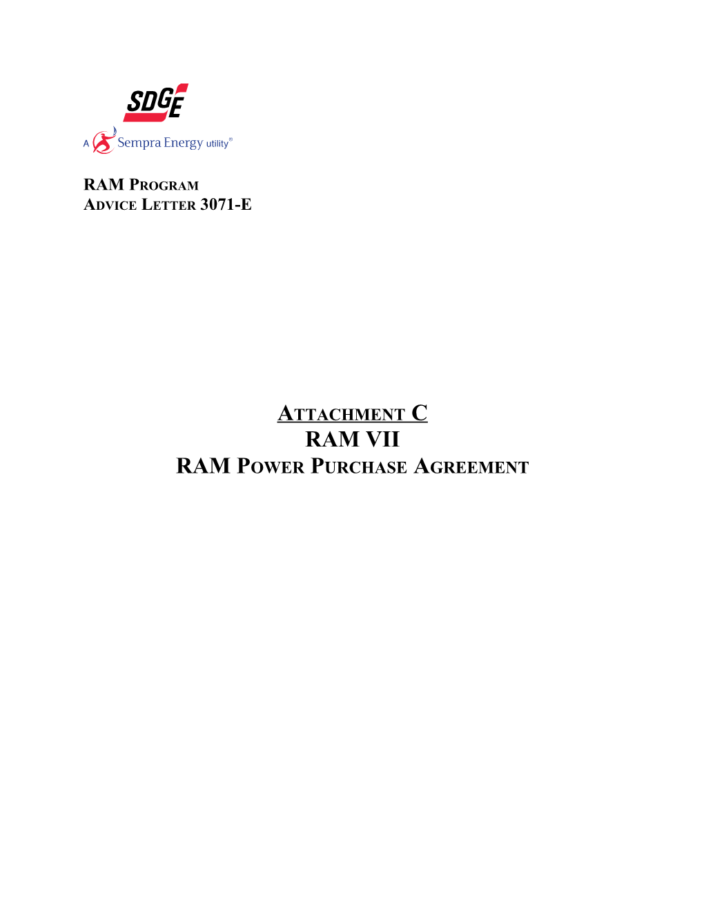 RAM Power Purchase Agreement