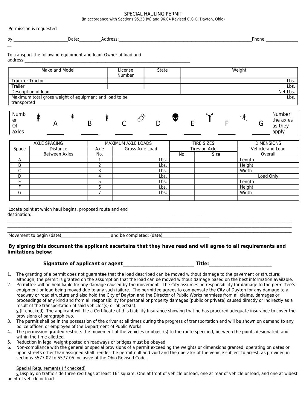 Special Hauling Permit