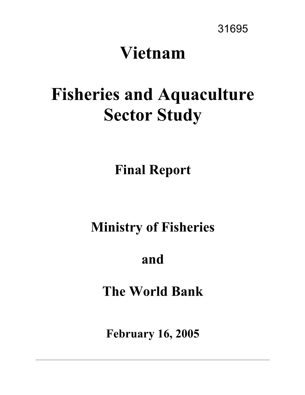 Vietnam Fisheries Sector Study