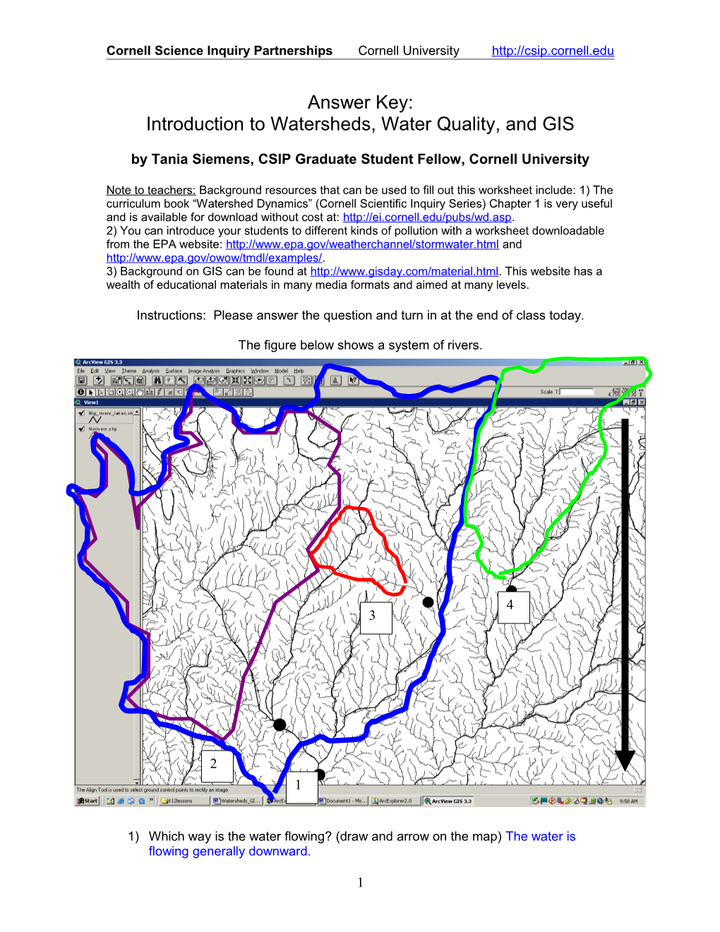 Introduction to Watersheds, Water Quality, and GIS