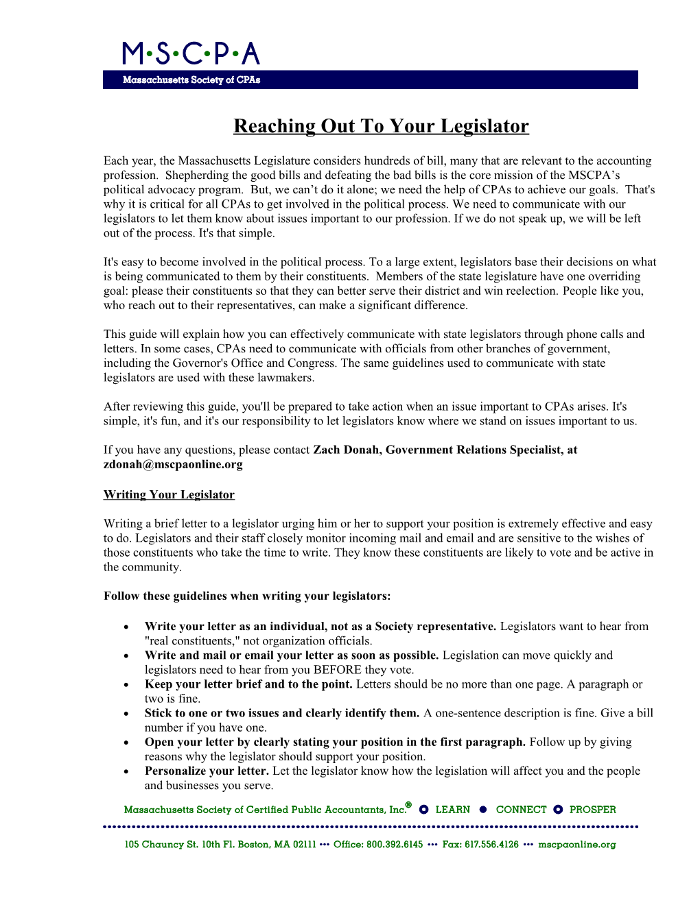 Guide to Participating in the Legislative Process