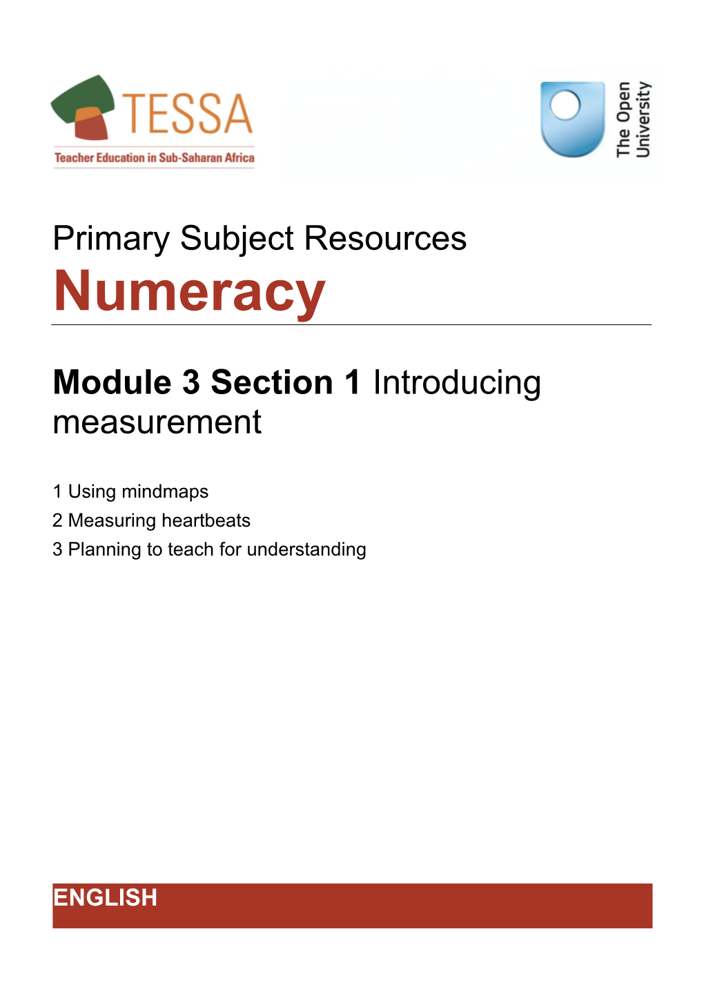 Section 1 : Introducing Measurement
