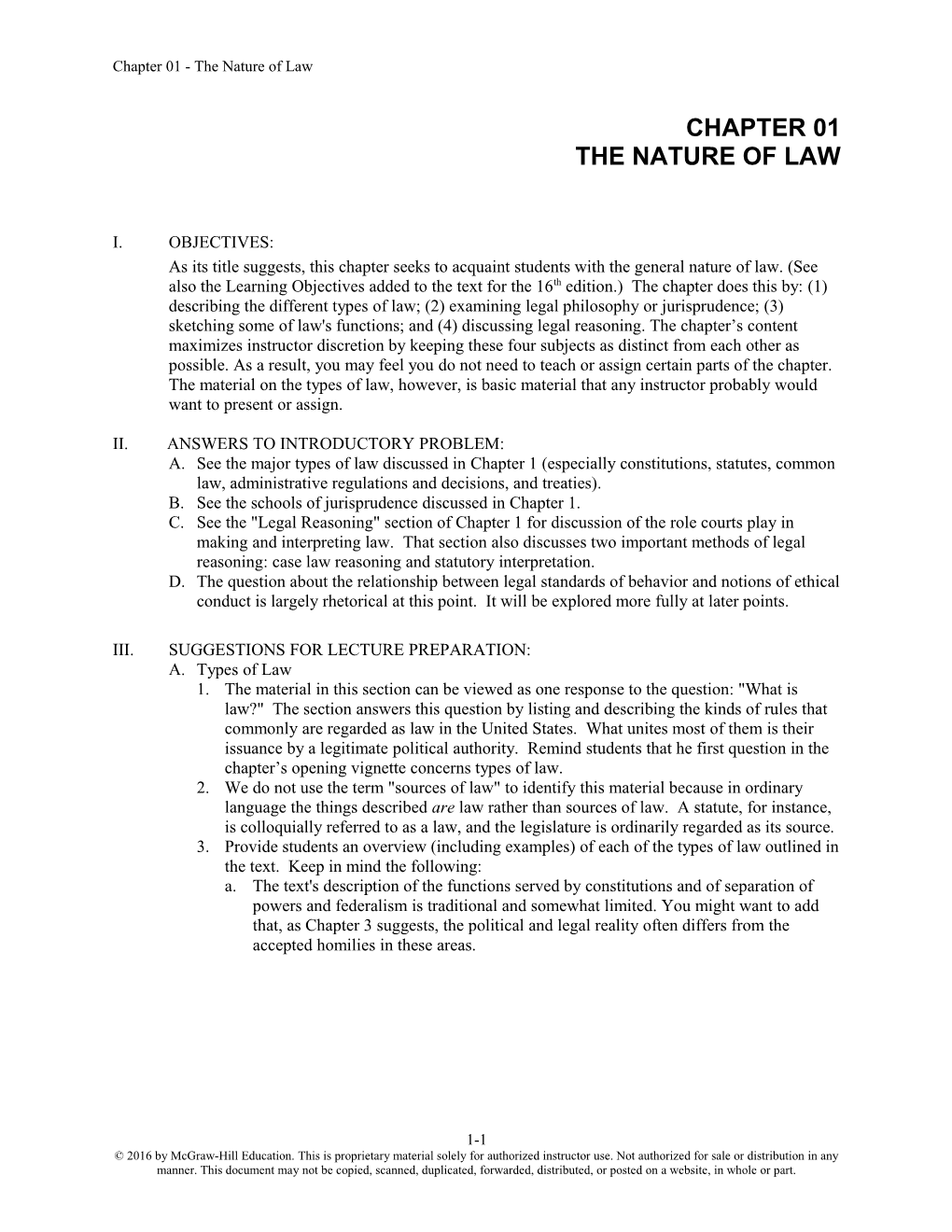 Chapter 01 - the Nature of Law