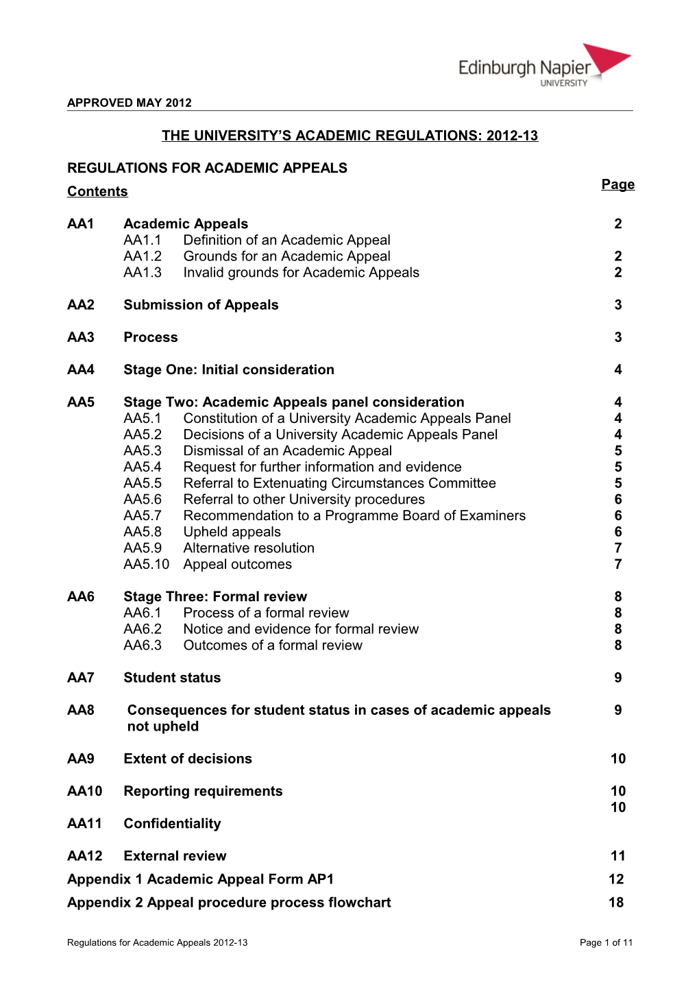 Edinburgh Napier University Regulations For