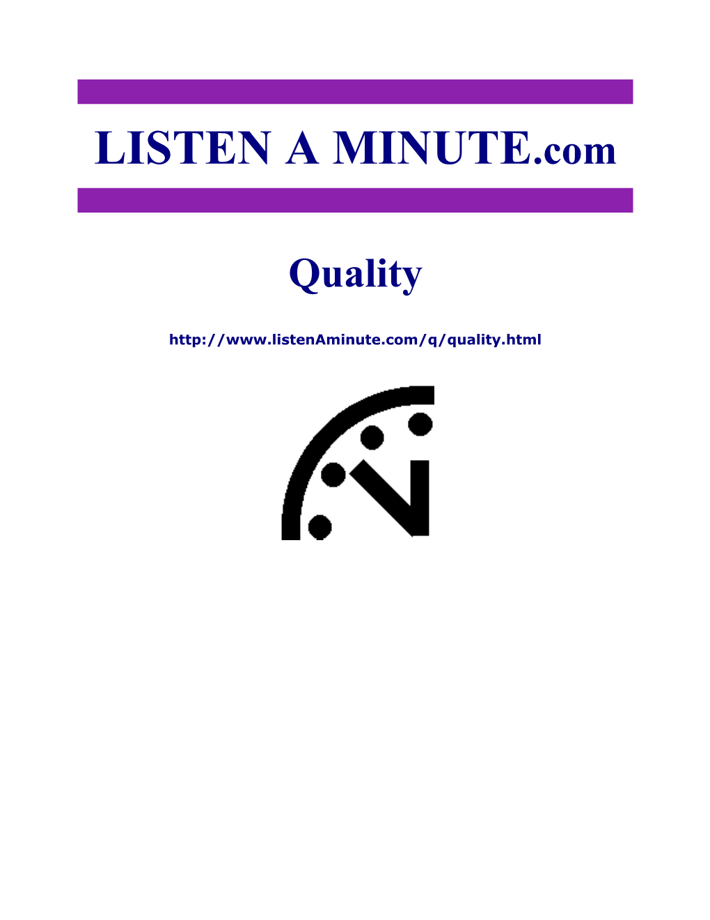 Listen a Minute.Com - ESL Listening - Quality