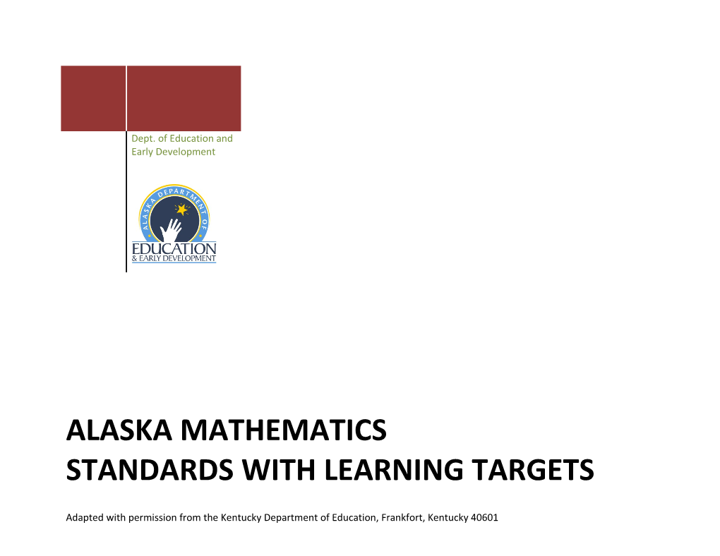 Alaska Mathematics Standards