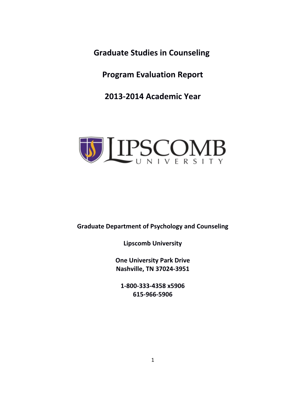 Graduate Studies in Counseling