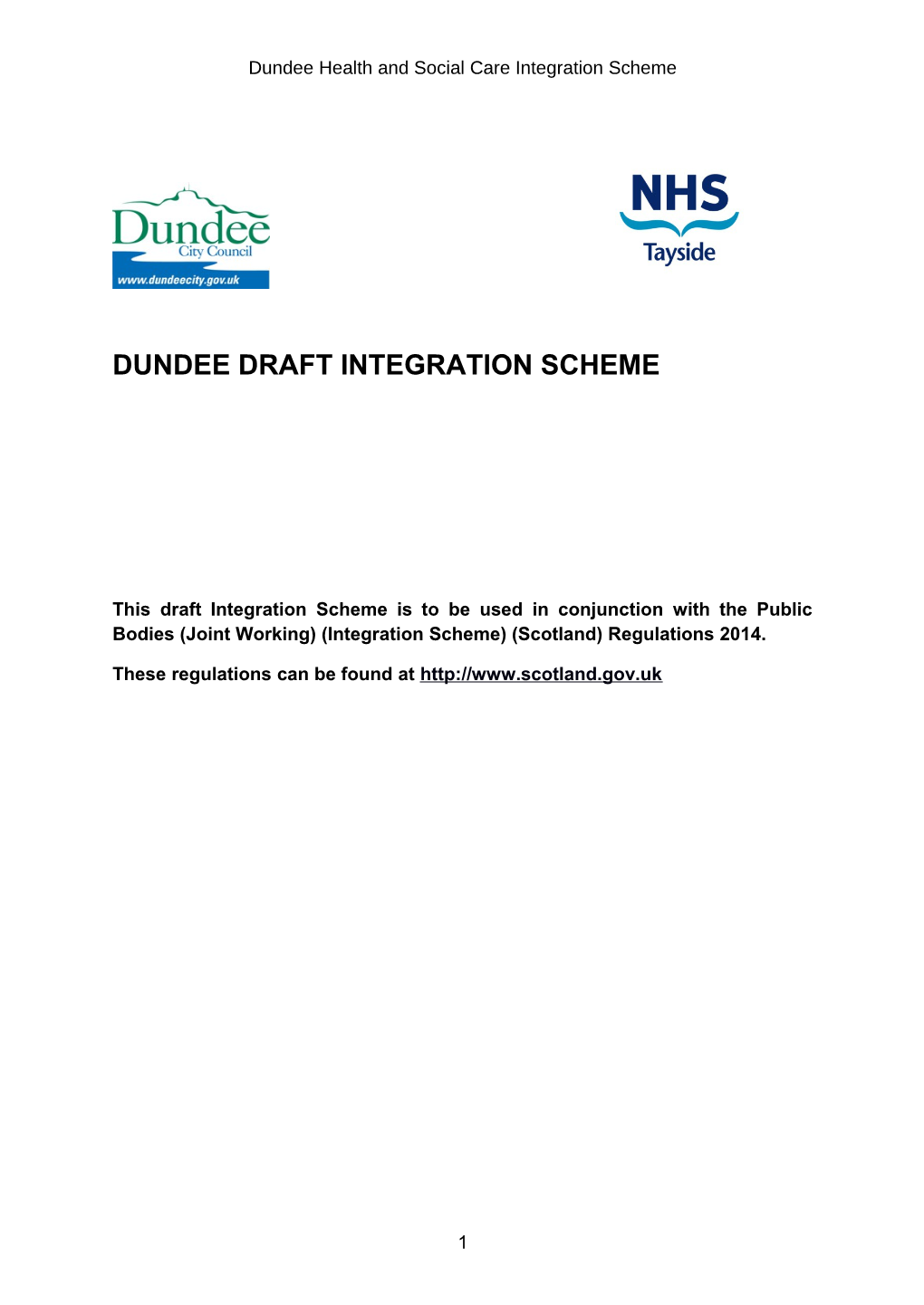 Dundee Health and Social Care Integration Scheme