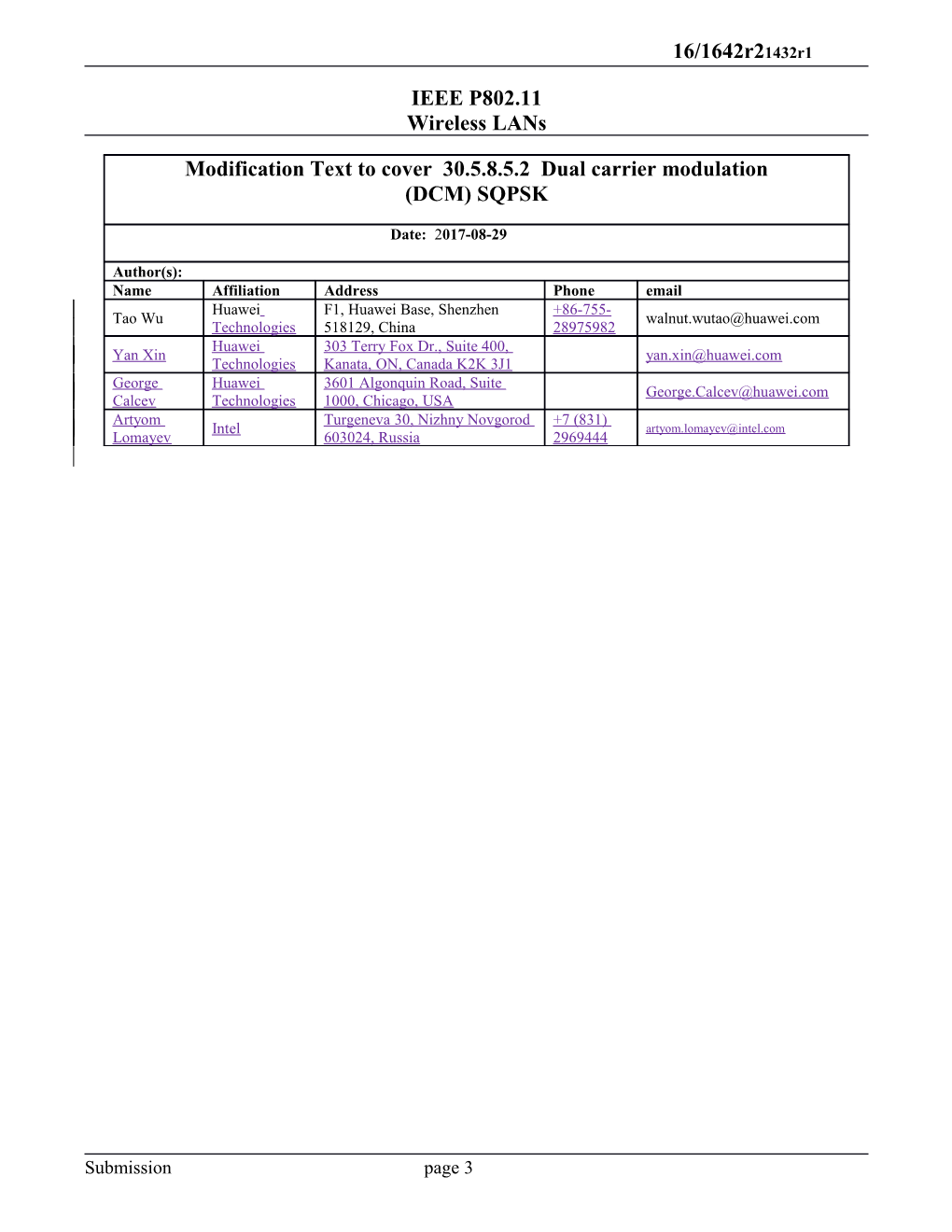 IEEE P802.11 Wireless Lans s80