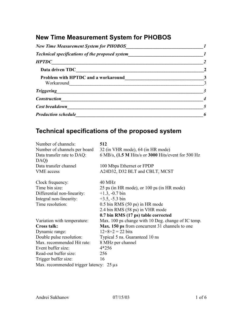 New Time Measurement System for PHOBOS