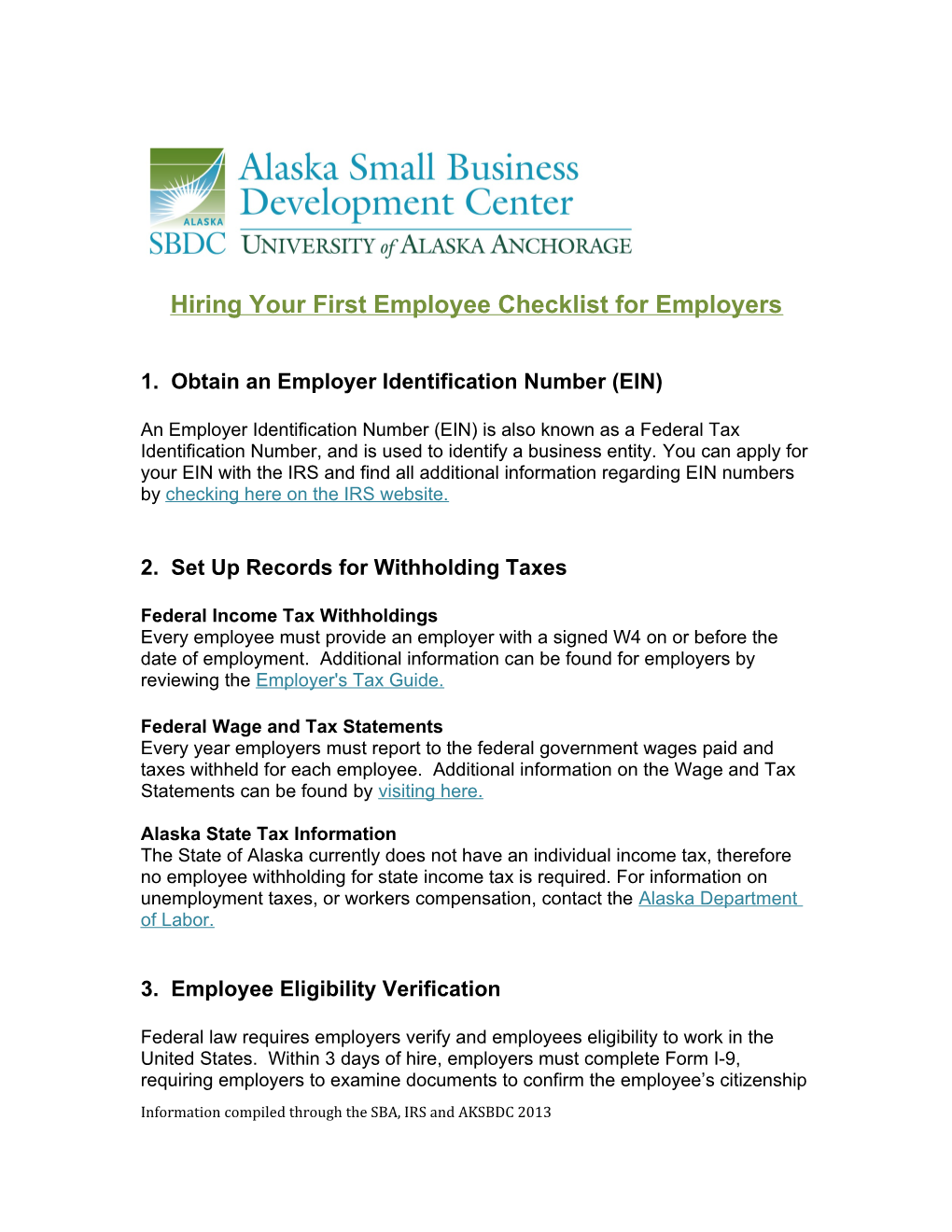 Hiring Your First Employee Checklist for Employers