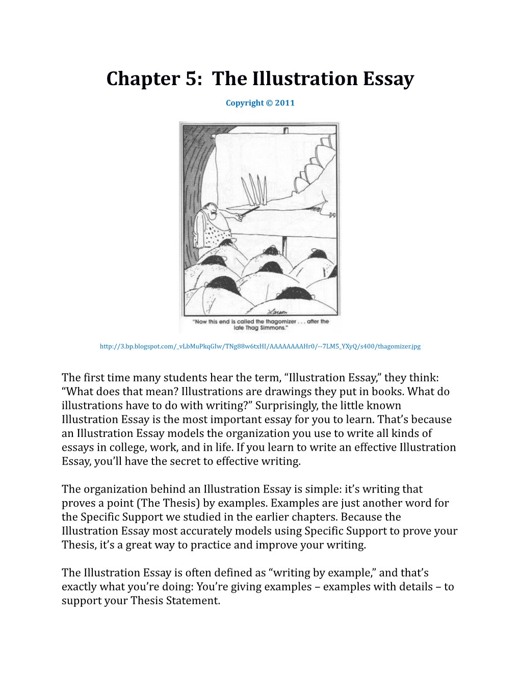 Chapter 5: the Illustration Essay