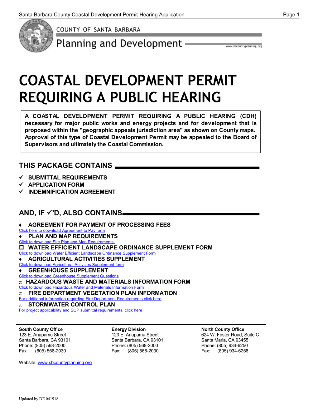 Coastal Development Permit - Hearing Required