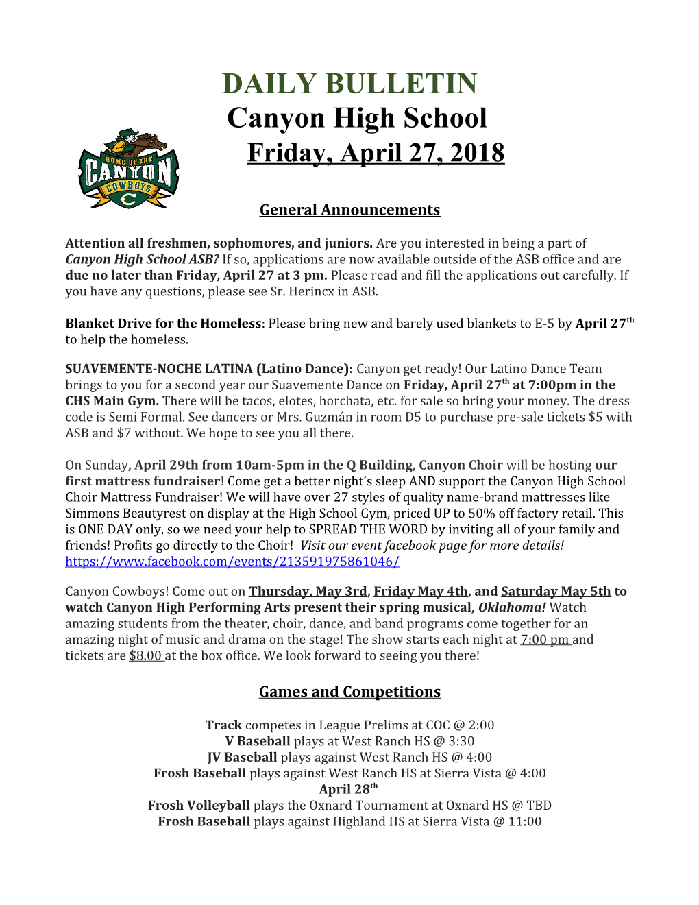 Canyon High School
