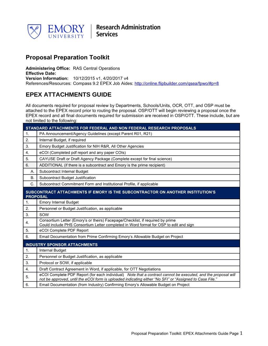 Proposal Preparation Toolkit