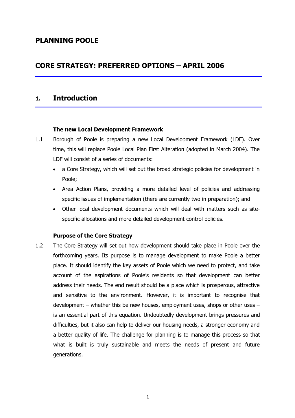 PFD Councillor Parker - 19 April 2006 Core Strategy - Report