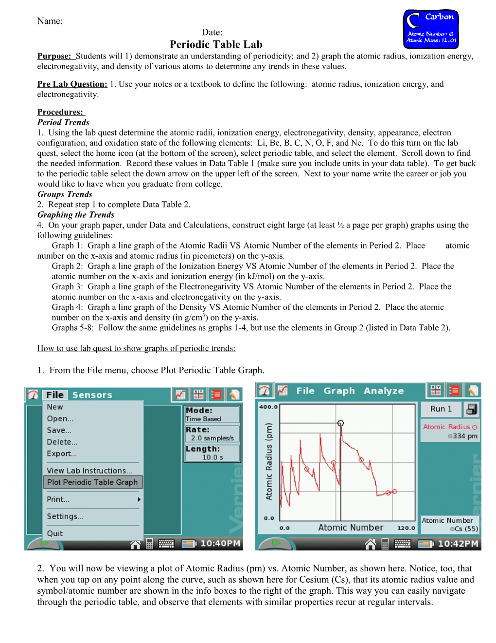 Mini Mendeleev Activity