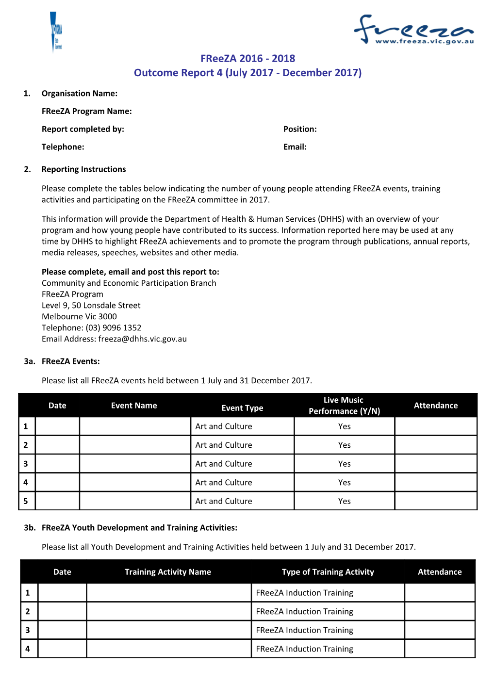 Outcome Report 4 (July 2017 - December 2017)