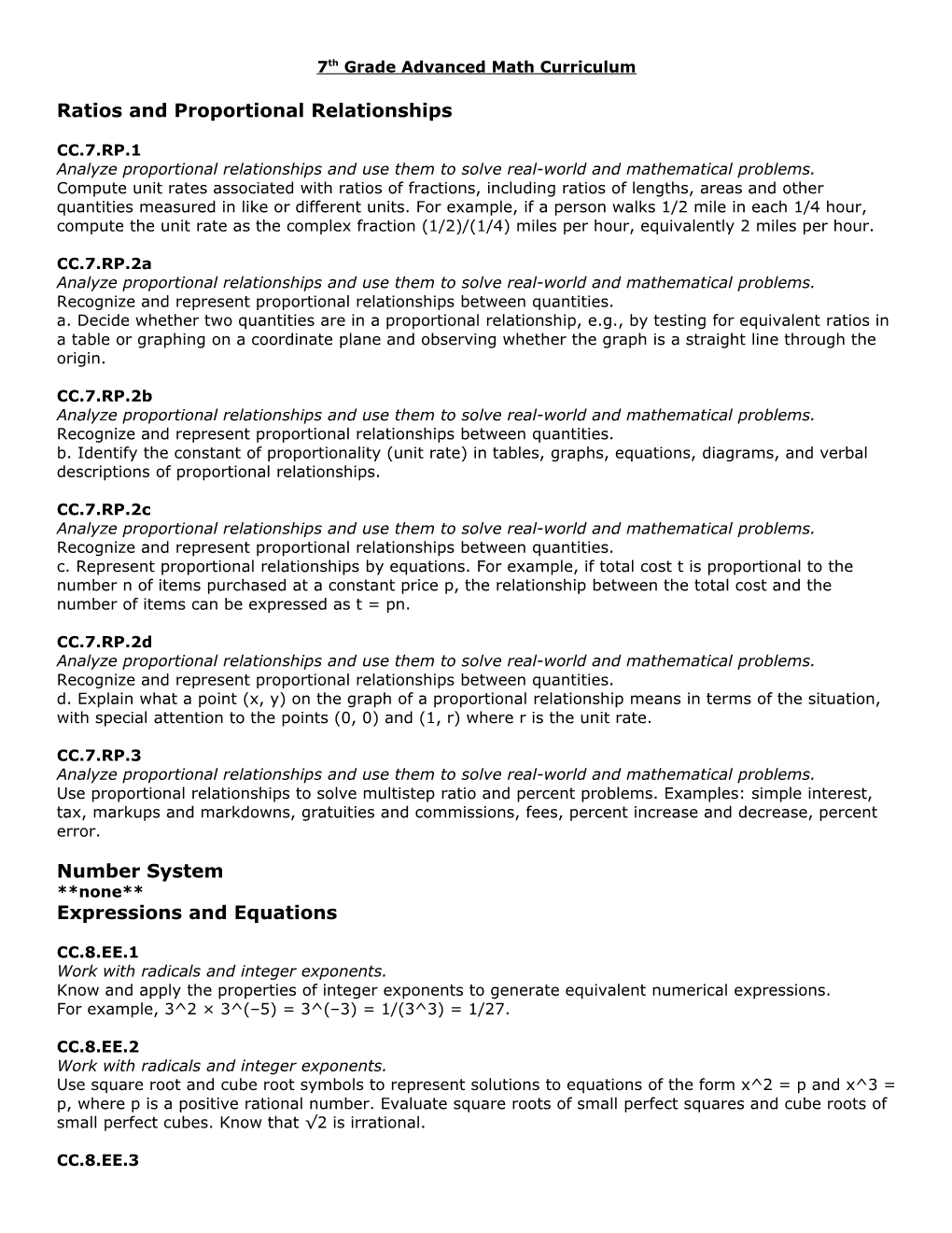 Ratios and Proportional Relationships