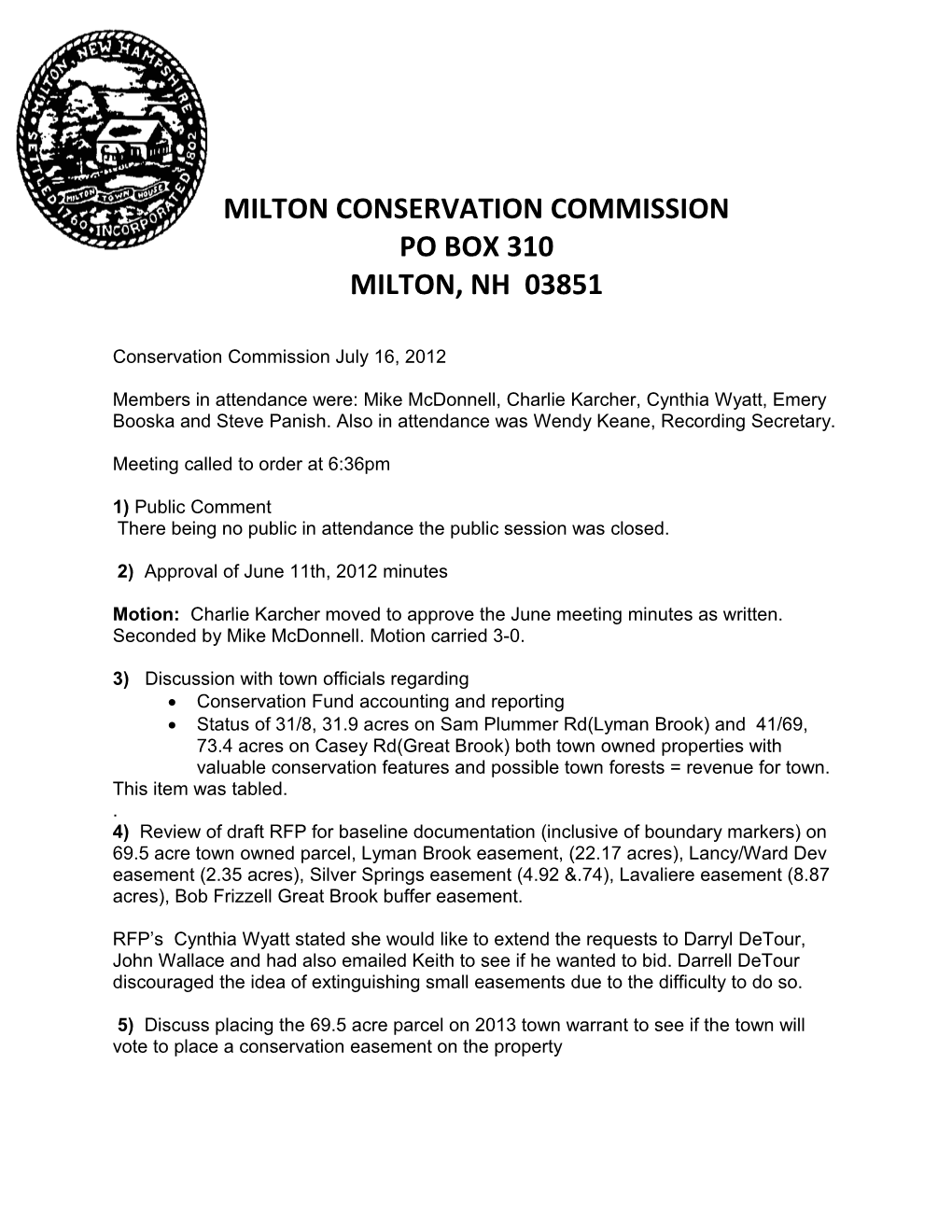 Milton Conservation Commission