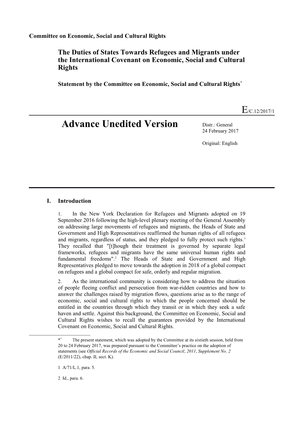 Committee on Economic, Social and Cultural Rights s12