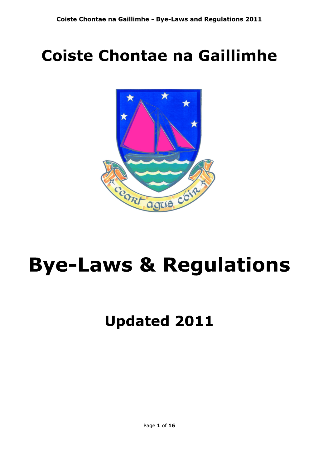 Add the Following to 2010 Galway Bye-Law No