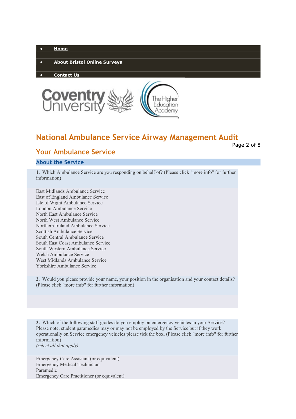 National Ambulance Service Airway Management Audit