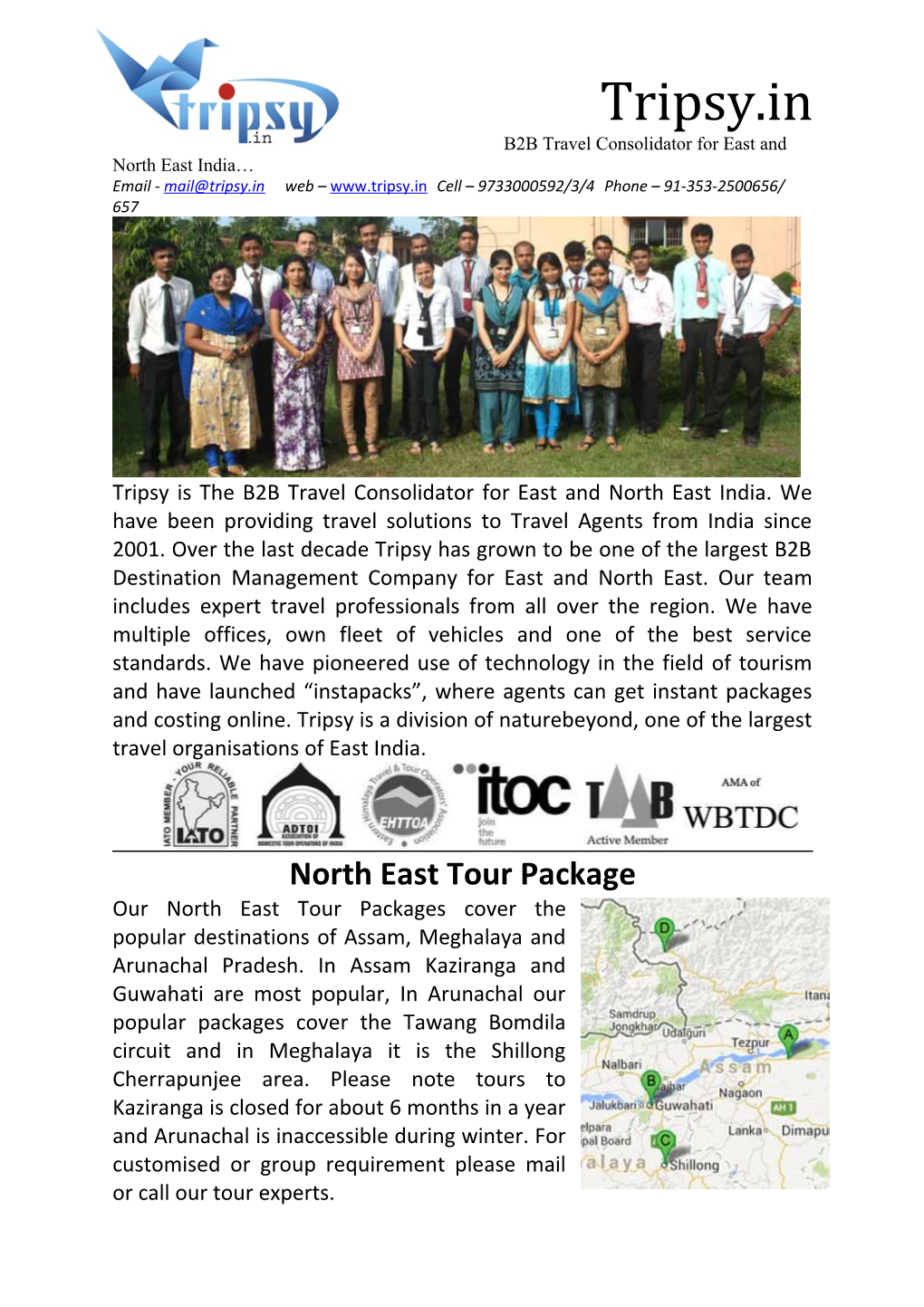 North East Tour Package