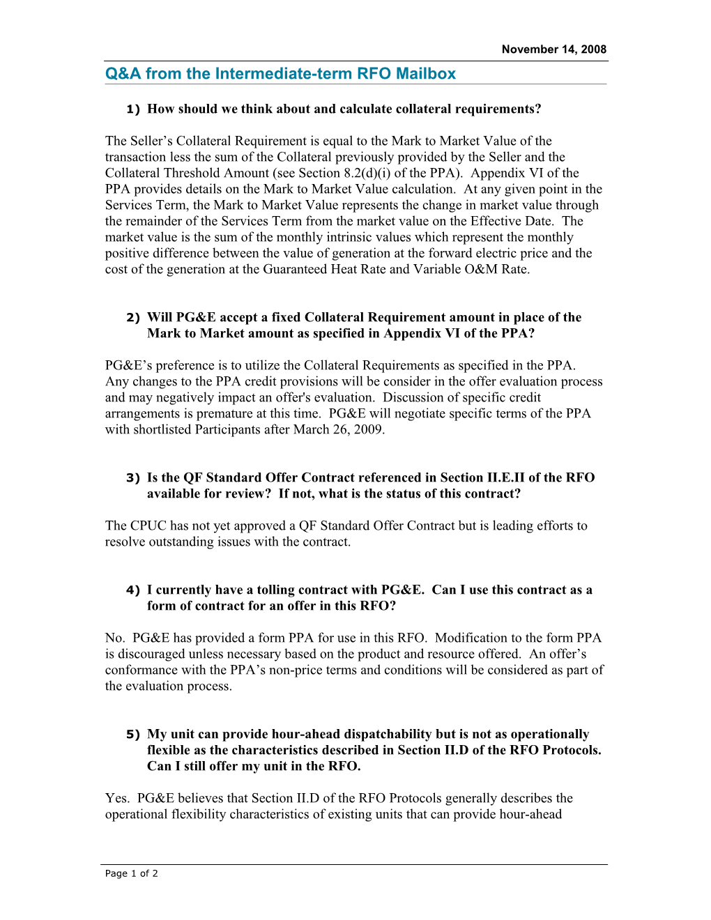 1)How Should We Think About and Calculate Collateral Requirements?