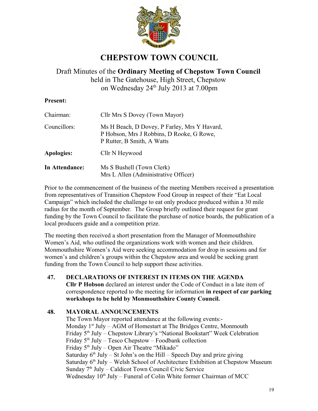 Chepstow Town Council s3