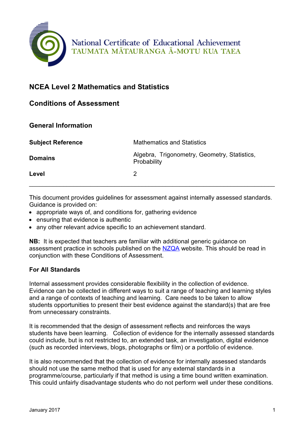 NCEA Level 2Mathematics and Statistics