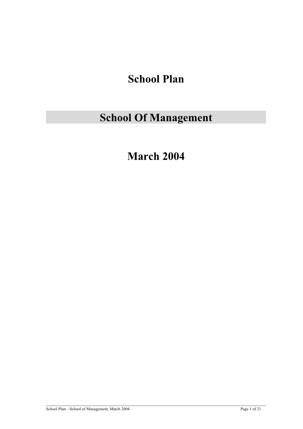 School of Management