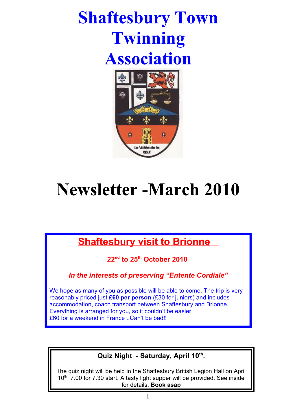 Shaftesbury Town Twinning Association