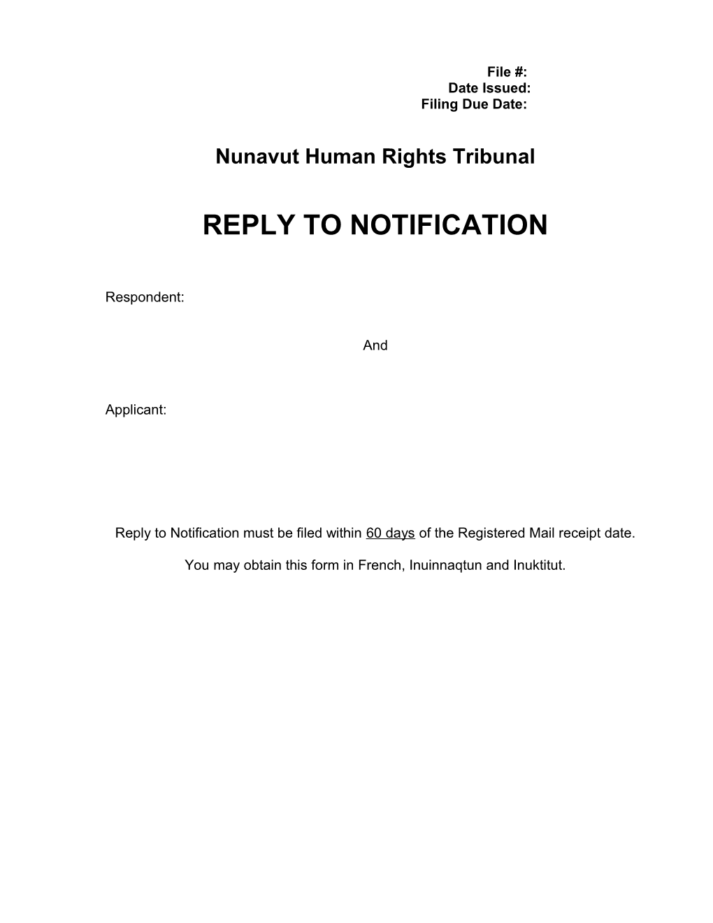 Nunavut Human Rights Tribunal