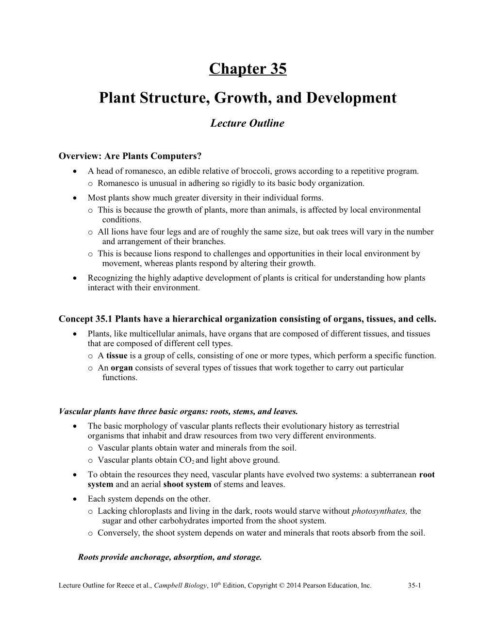 Plant Structure, Growth, and Development