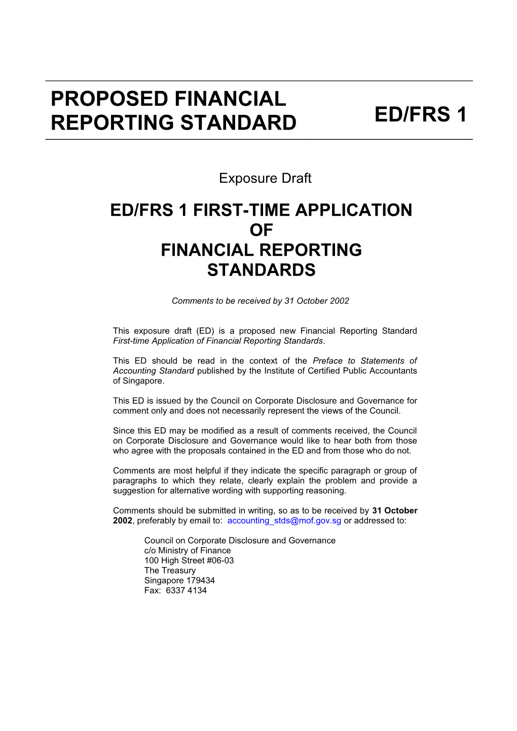 Ed/Frs 1 First-Time Application